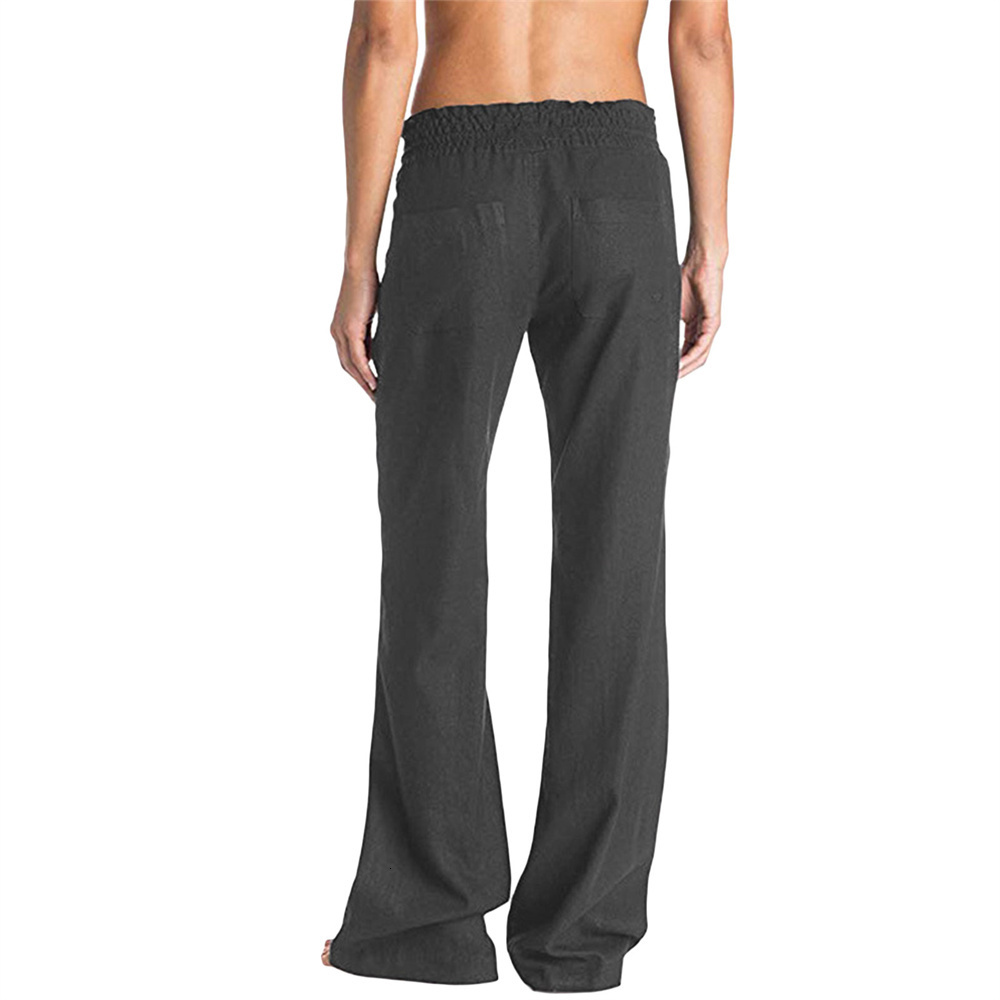 Women s Shorts Douhoow Women Soft Cotton Linen Pants Casual Wide leg Summer Loose Solid Color Drawstring Trousers with Pockets 230503