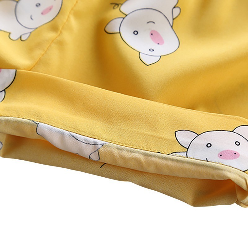 Pajamas Kids Pajamas Sets Girls Cartoon Pig Pattern Night Suit Children Cartoon Sleepwear Yellow Pyjamas kids Cotton Nightwear 7 230503