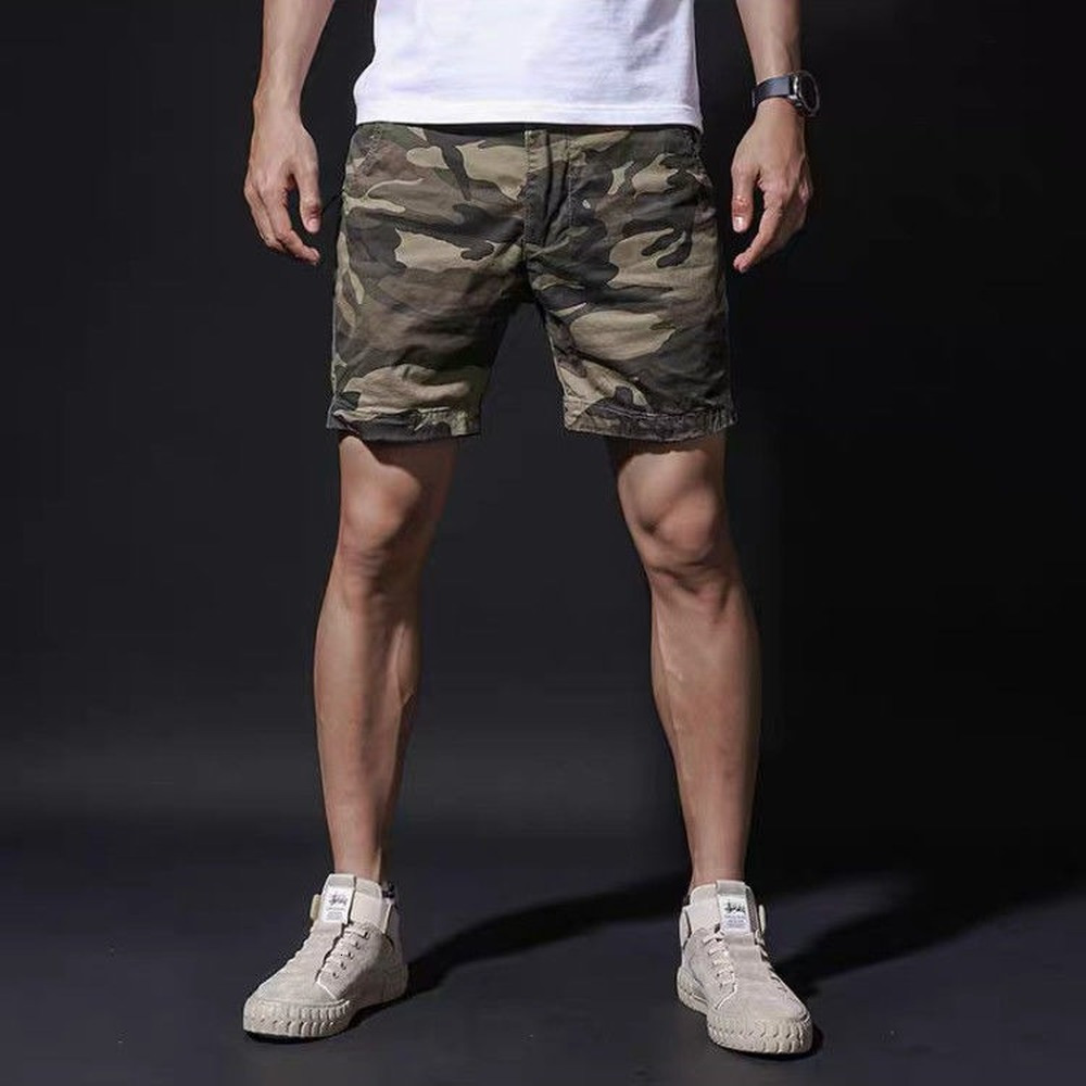 Men's Shorts Casual Shorts Men On Knee Breath Cool Shorts Mens Fashion Bottoms Summer Clothes Streetwear Regular Fit Shorts 230503