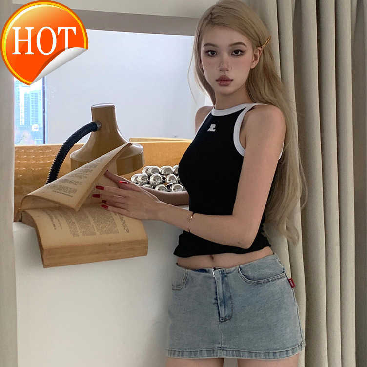 Designer haute coutureRHGD Japan South Korea Women's 2023 Summer Spicy Girls Street Style Slim Fit Contrast Color Strap Tank Top, Black
Designer haute coutureRHGD Japan South Korea Women's 2023 Summer Spicy Girls Street Style Slim Fit Contrast Color Strap Tank Top, Black