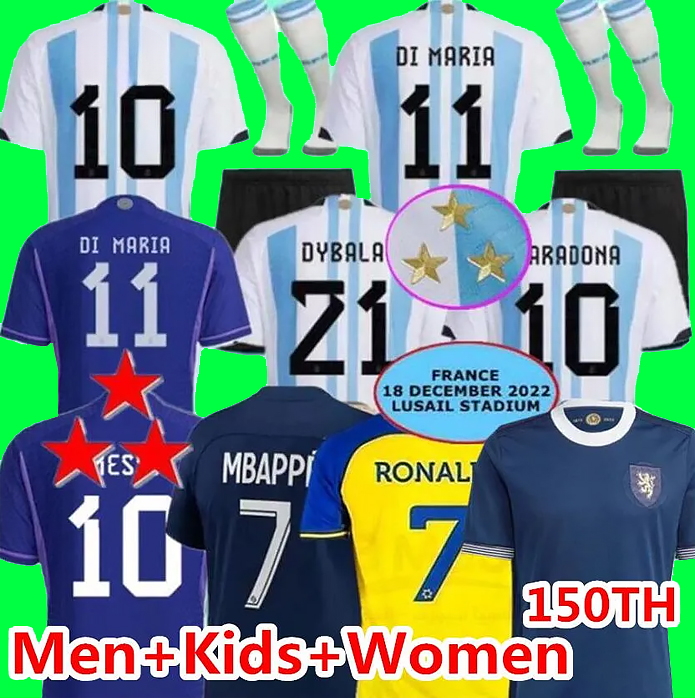 3 Star 2022 Argentina Soccer Jersey ENZO ALVAREZ DYBALA AGUERO MESSIS MARADONA DI MARIA J. ALVAREZ Pre-match Al Nassr FC Ronaldo Men Kids Scotland 150th Football Shirt, Home3
3 Star 2022 Argentina Soccer Jersey ENZO ALVAREZ DYBALA AGUERO MESSIS MARADONA DI MARIA J. ALVAREZ Pre-match Al Nassr FC Ronaldo Men Kids Scotland 150th Football Shirt, Home3