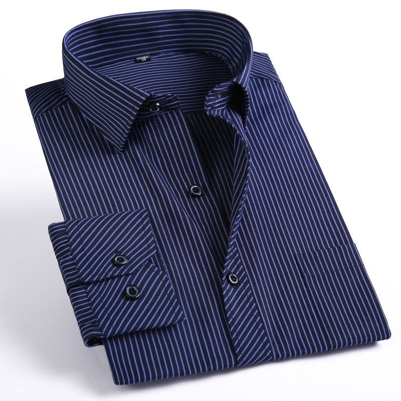 Men's Casual Shirts mens shirts casual oversized shirt 5XL 6XL 7XL 8XL men's shirt with long sleeves slim fit clothes striped shirt camisa m