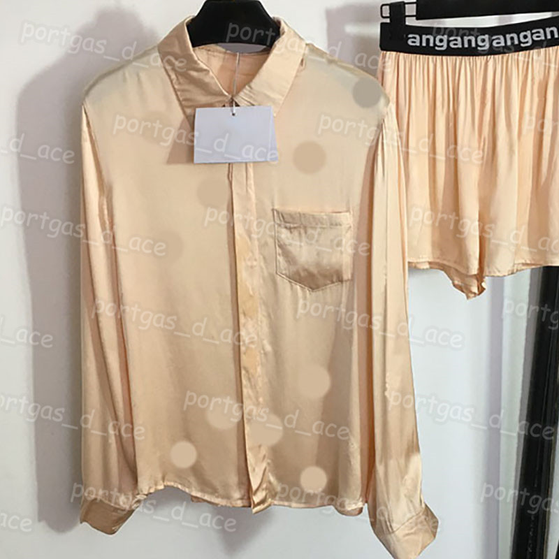 Women T Shirt Shorts Long Sleeve Blouse Mini Short High Rise Webbing Casual Shorts Tops Set, Champagne with label #20232363 
Women T Shirt Shorts Long Sleeve Blouse Mini Short High Rise Webbing Casual Shorts Tops Set, Champagne with label #20232363