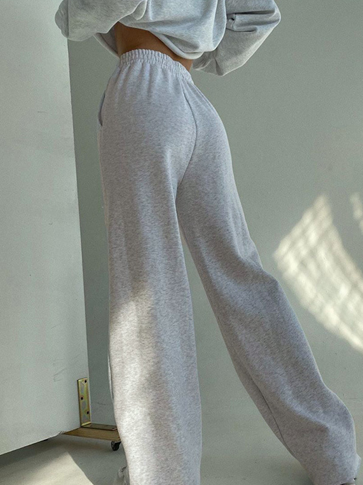 Women s Shorts Gray Sweatpants Sports Pants High Waist Baggy Pockets Y2K Wide Leg Jogging Pant Women Casual Streetwear Black Trousers 230503