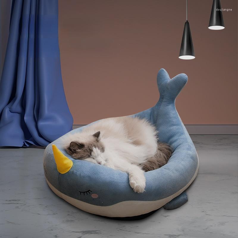 Cat Beds Pet Dog Bed House For Cats Indoor Warm Kitten Kennel Small Nest Collapsible Cave Cute Sleeping Mats Winter Products