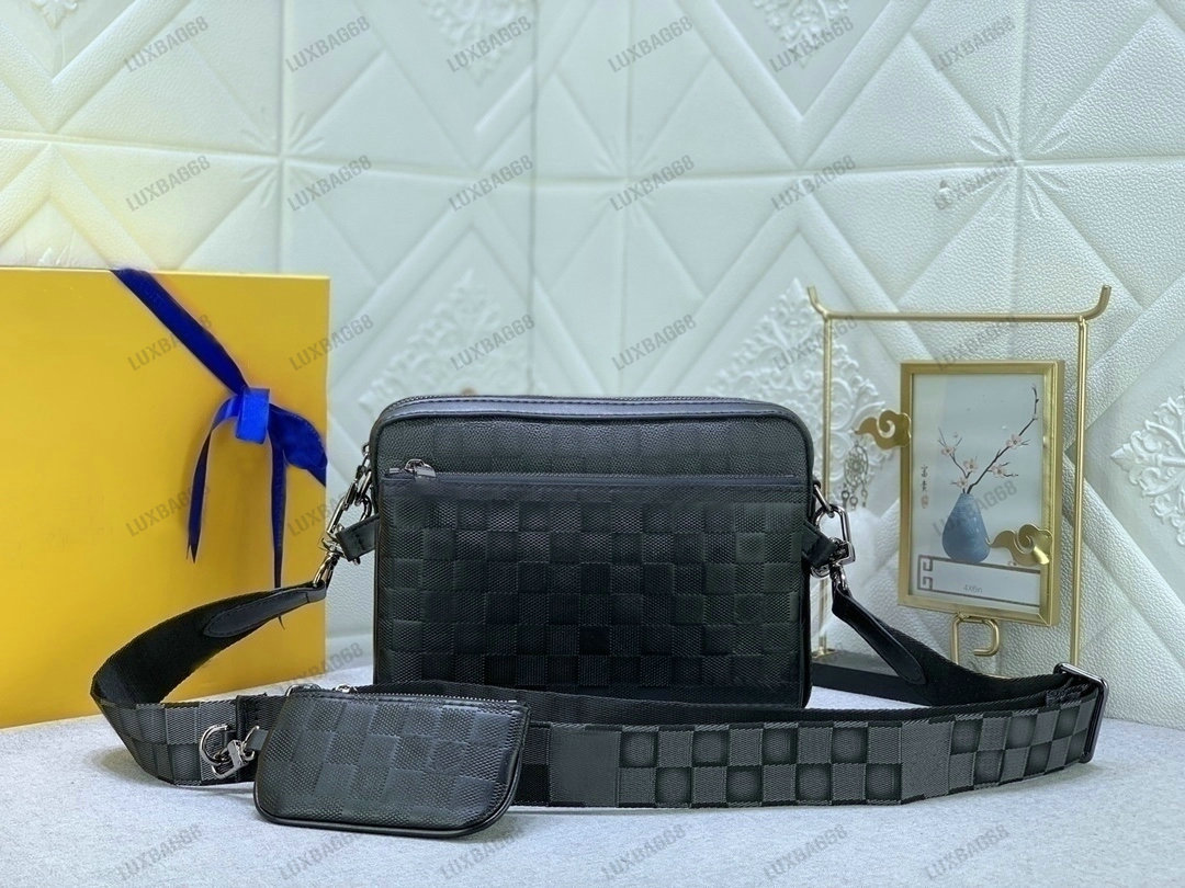 Damier pattern Designer Trio Message Bag For Man N40438 Classic Checkerboard Crossbody With Coin purse 3 pieces Men's Shoulder Bag multifunctional, #1
Damier pattern Designer Trio Message Bag For Man N40438 Classic Checkerboard Crossbody With Coin purse 3 pieces Men's Shoulder Bag multifunctional, #1