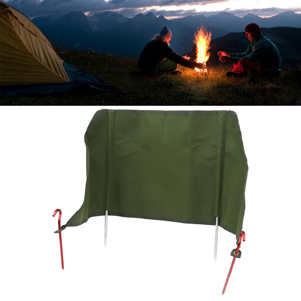 Outdoor Stove Windscreen Portable Canvas Camping Fire Windshield For Picnic Cooking BBQ