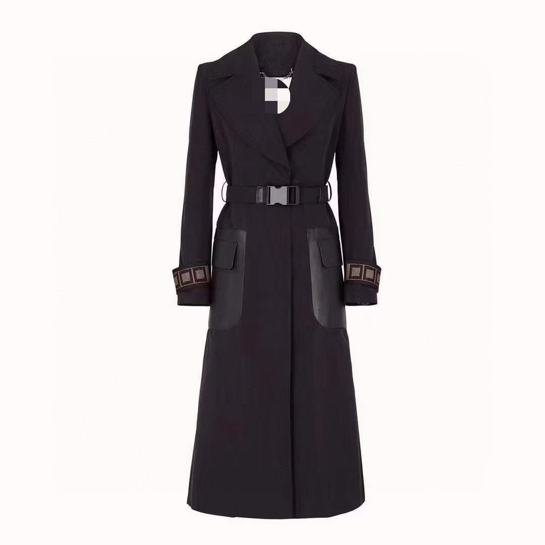F1005 Autumn womens trench coats designer luxury Women Windbreaker body letter print jacket Loose Belt Coat Female Casual Long Trenchs Coat