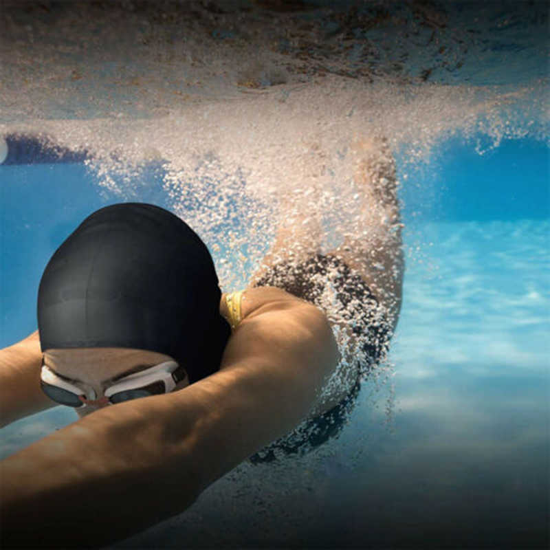 Swimming caps Flexible Silicone Gel Ear Bathing Swimming Cap Men Women Long Hair Sports Waterproof Swim Pool Cap Swimming Hat Cover for Adult J230502