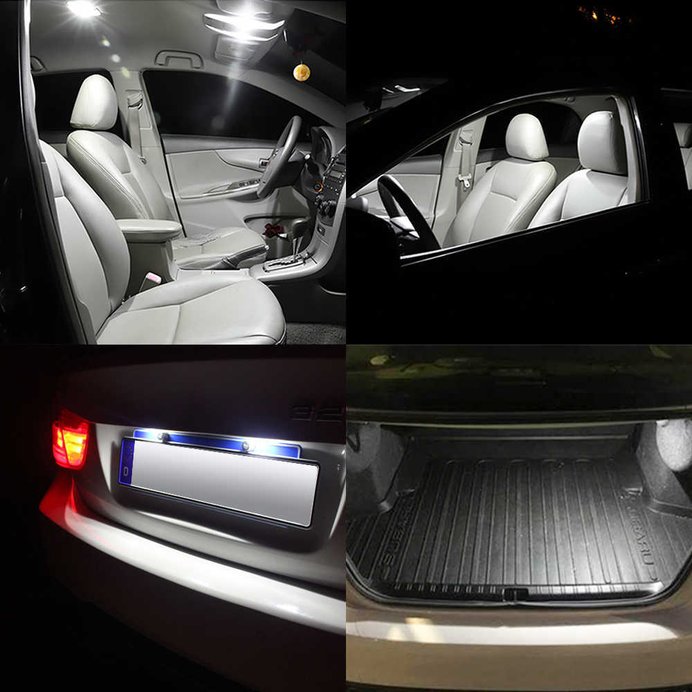100PCS Led W5W T10 Car Led Signal Lamp 501 194 Bulbs 5630 6SMD Clearance Lights Reading Lights Interior Lights 6000K 12V White