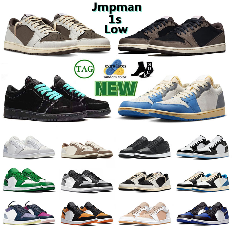 New wholesale jmpman 1 1s LOW Tiffany outdoor sports mens womens basketball shoe Concord Year Of The Rabbit Vintage UNC Grey Reverse Mocha Panda