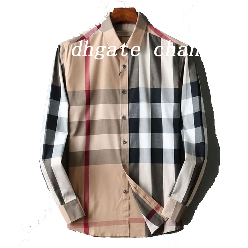 Mens Casual Shirt Designer burbrery Plaid Fashion Polo Collar Long Sleeve Single Button Classic Comfortable Business Cotton Casual Shirt -3XL 8571758, 22
Mens Casual Shirt Designer burbrery Plaid Fashion Polo Collar Long Sleeve Single Button Classic Comfortable Business Cotton Casual Shirt -3XL 8571758, 22