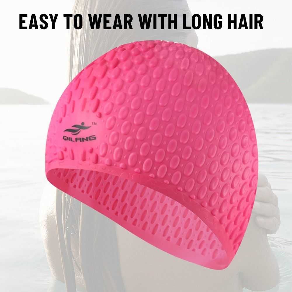 Swimming caps Fashion Adults 3D Ergonomic Design Spa Silicone Waterproof Swim Pool Hat Swimming Cap J230502