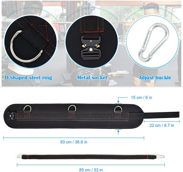 Fitness Dip Belt for Men and Women, Adjustable Size Weight Belt for Weightlifting, Pull Ups, Power Strength Cross Training, Bodybuilding Wor