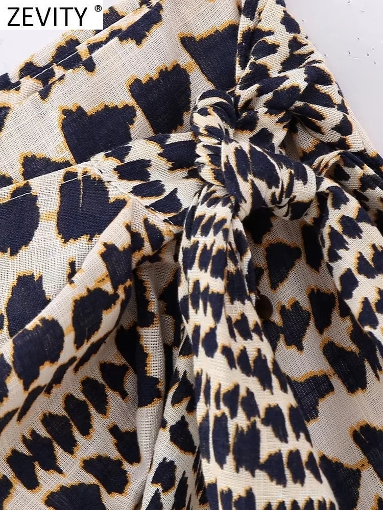 Skirts Zevity Women Vintage Geometric Print Knotted Mini Sarong Skirt Faldas Mujer Female Beading Tassel Casual Zipper Vestidos QUN4078 230503