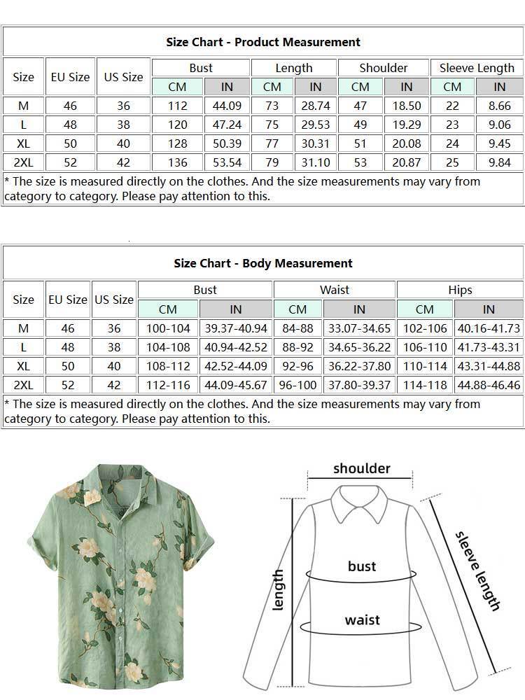 Men's Casual Shirts Shirts for Men Flowers Pattern Short Sleeves Blouses Summer Streetwear Shirt Casual Button Loose Tops Hawaiian Style 230503