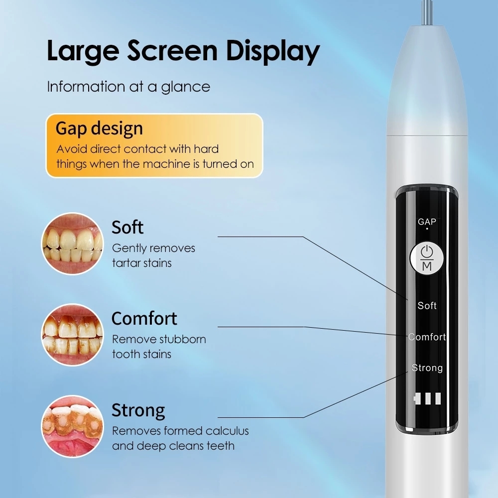 Other Oral Hygiene Ultrasonic Dental For Teeth Tartar Stain Tooth Calculus Remover Electric Sonic Teeth Plaque Cleaner Dental Stone Removal 230503