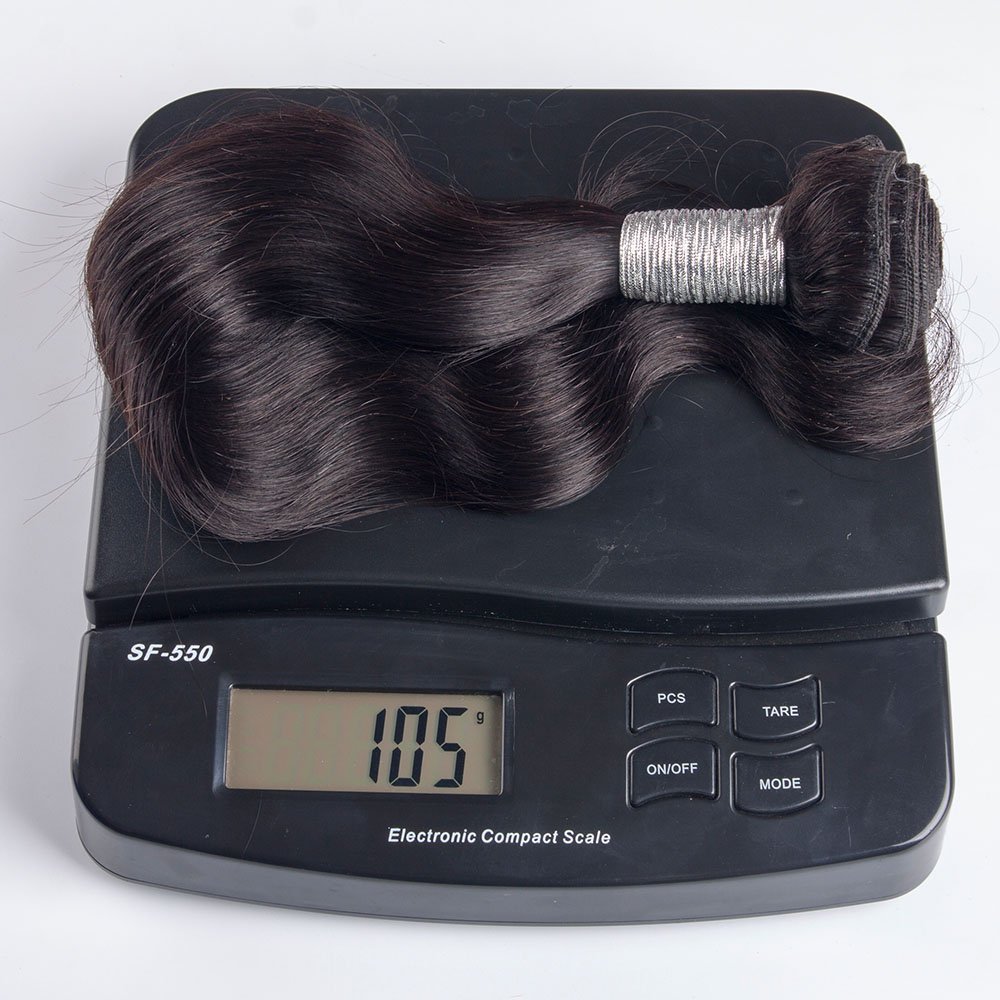 Brazilian Body Wave Human Virgin Hair 100g/pc Natural Black Color 1B Double Wefts Unprocessed Hair Extensions 3 Bundles