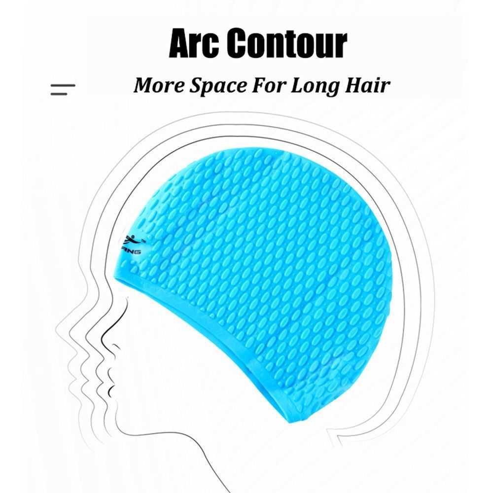 Swimming caps Fashion Adults 3D Ergonomic Design Spa Silicone Waterproof Swim Pool Hat Swimming Cap J230502