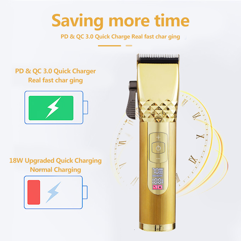 Clippers Trimmers Professional Hair Clipper Set Rechargeable Electric T9 Hair Cutting Machine Beard Trimmer Shaver Cordless Barber shop 230428