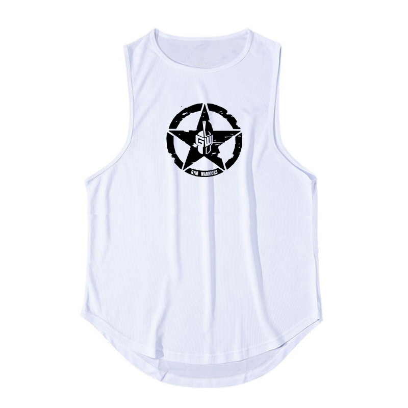 Men's Tank Tops Summer Bodybuilding Printed Outdoor Workout Sleeveless Tshirts Mesh Breathable 6 Colors Singlet Men 230428Z