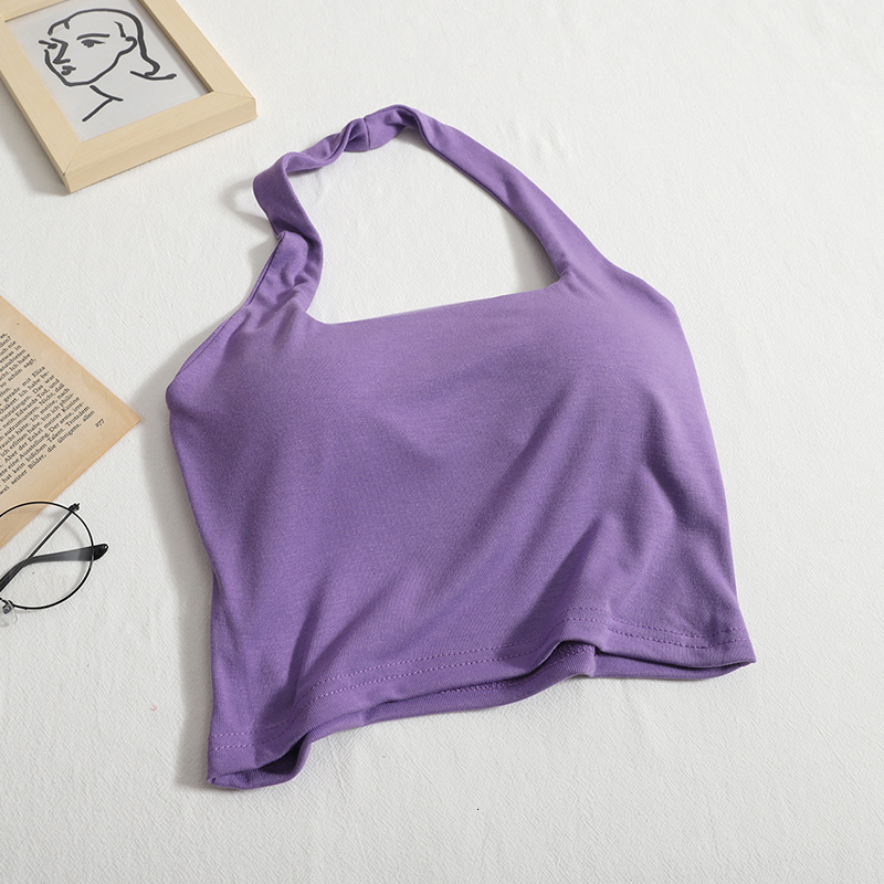 Camisoles Tanks Sexy Bras for Women Y2k Crop Top Woman Korean Style Hault Tank Vintage Fashion Cami Sweet Halter Chest Binder Drop 230503