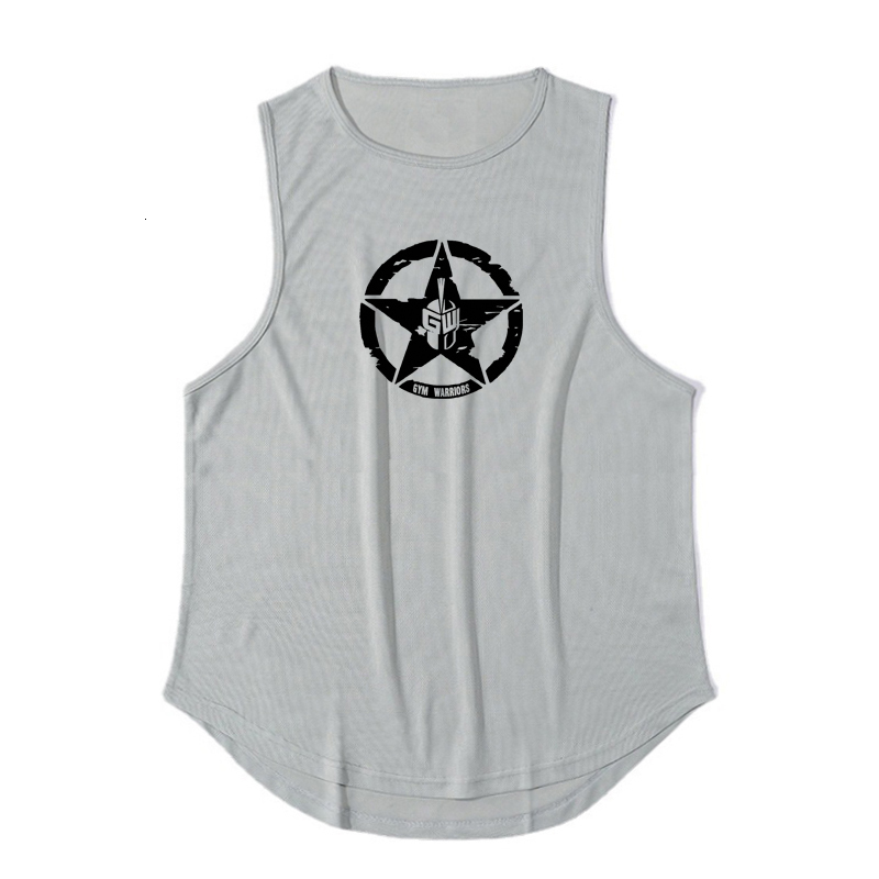 Men's Tank Tops Summer Bodybuilding Printed Outdoor Workout Sleeveless Tshirts Mesh Breathable 6 Colors Singlet Men 230428Z