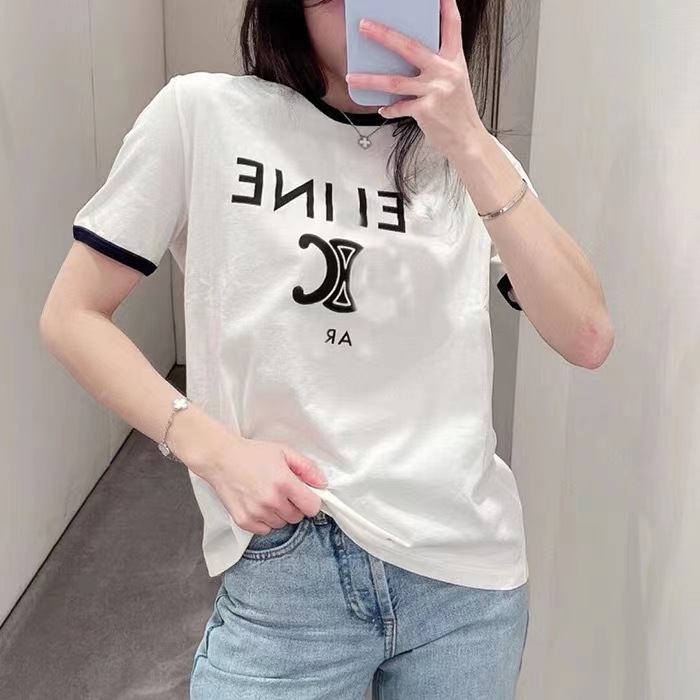 Designer women' T-shirt spring and summer new fashion classic Arc de Triomphe print bump color everything match crewneck T-shirt, White
Designer women' T-shirt spring and summer new fashion classic Arc de Triomphe print bump color everything match crewneck T-shirt, White