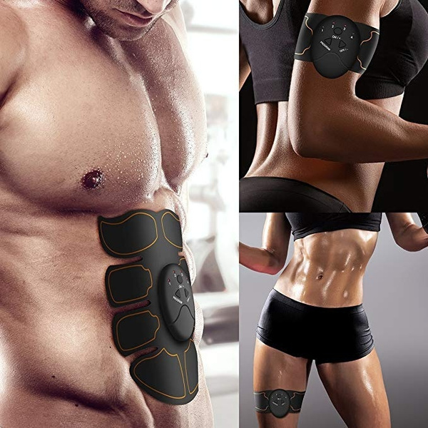 6 pièces ensemble équipement d'entraînement musculaire professionnel 8 tampons EMS Toner entraîneur de remise en forme musculaire