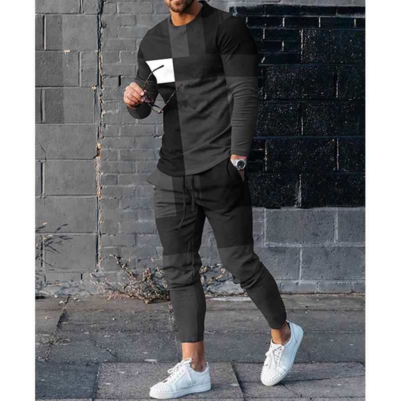 Men's Tracksuits Fashion Man Sets Long-Sleeve T Shirt Sweatpants Suit 3D Printed Sportswear Men's Clothing Trousers Tracksuit Big Size 23050