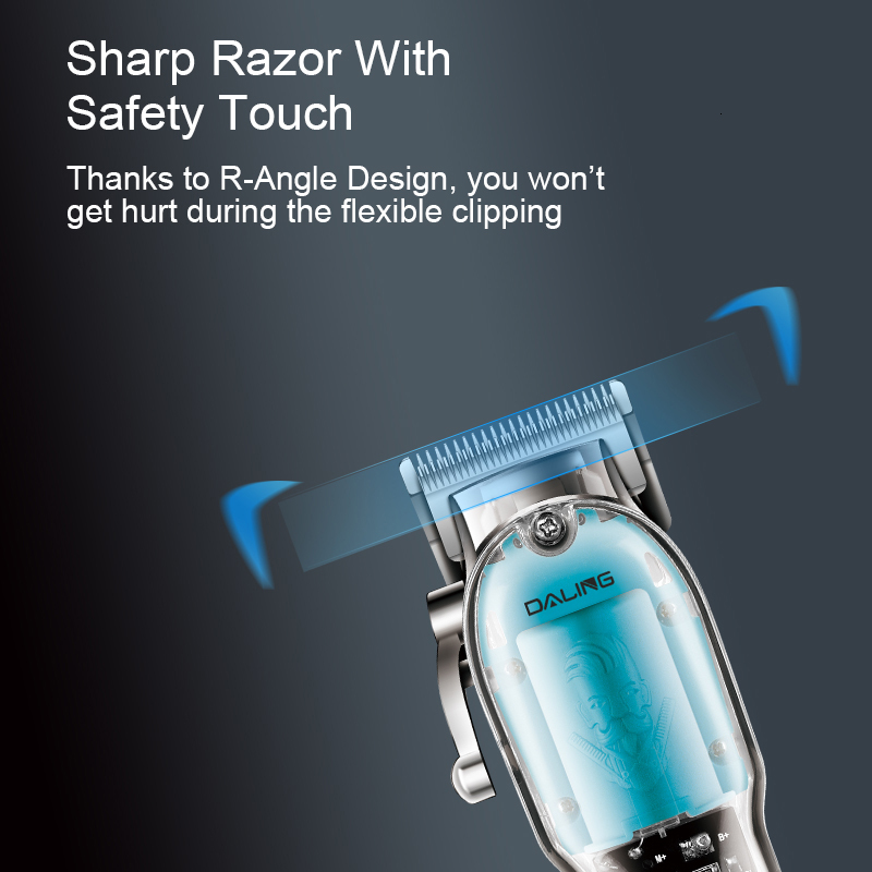 Clippers Trimmers Professional Cordless Hair Trimmer For Men Adjustable Rechargeable Hair Clipper Electric Hair Cutting Machine Lithium Battery 230428