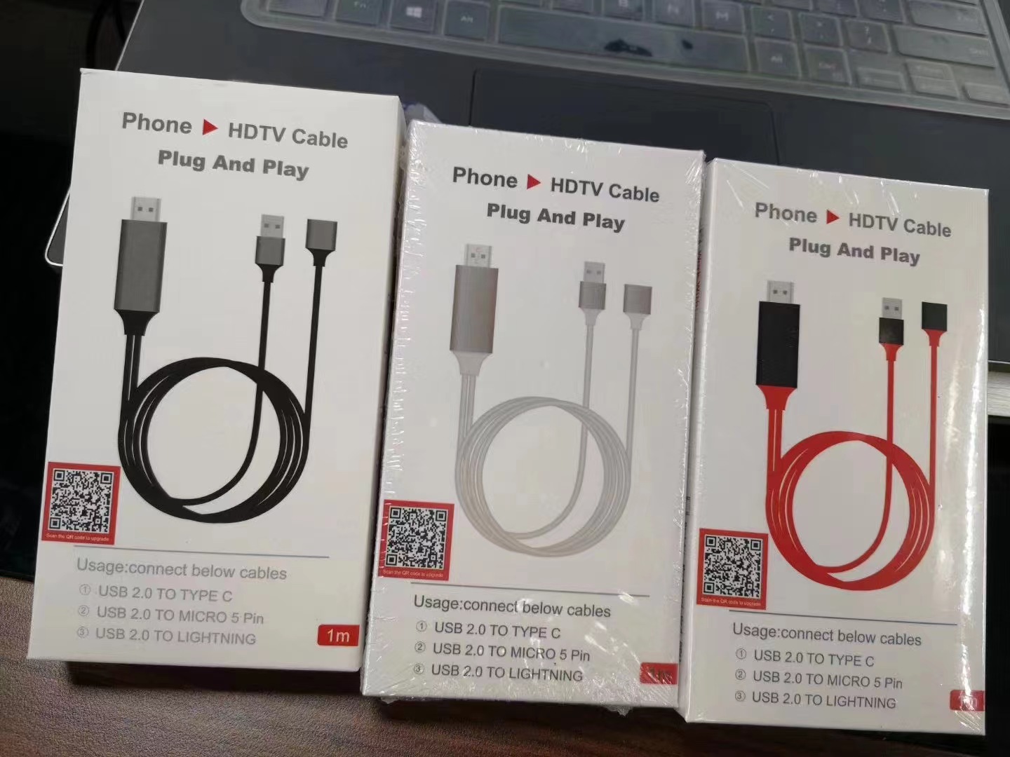 Universal HDTV PLUG AND PLAY Adapter Digital AV Cable 1080P Phone to TV USB 2.0 Type C Micro 5pin 1M For samsung huawei phones
Universal HDTV PLUG AND PLAY Adapter Digital AV Cable 1080P Phone to TV USB 2.0 Type C Micro 5pin 1M For samsung huawei phones