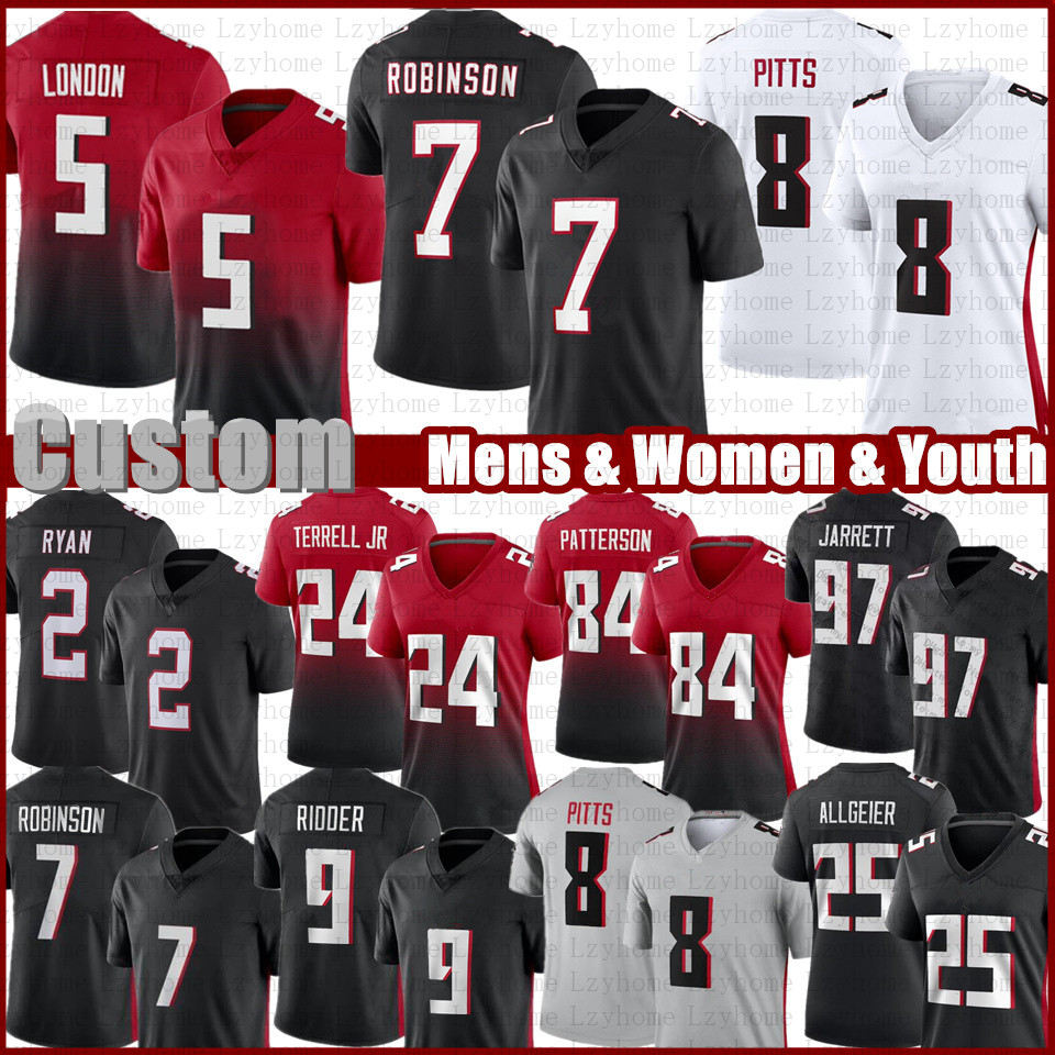 Kyle Pitts 7 Bijan Robinson Custom Football Jerseys Drake London Taylor Heinicke Desmond Ridder Atlantas Patterson Falcon AJ Terrell Jr Michael Vick Tyler Allgeier, Mens
Kyle Pitts 7 Bijan Robinson Custom Football Jerseys Drake London Taylor Heinicke Desmond Ridder Atlantas Patterson Falcon AJ Terrell Jr Michael Vick Tyler Allgeier, Mens