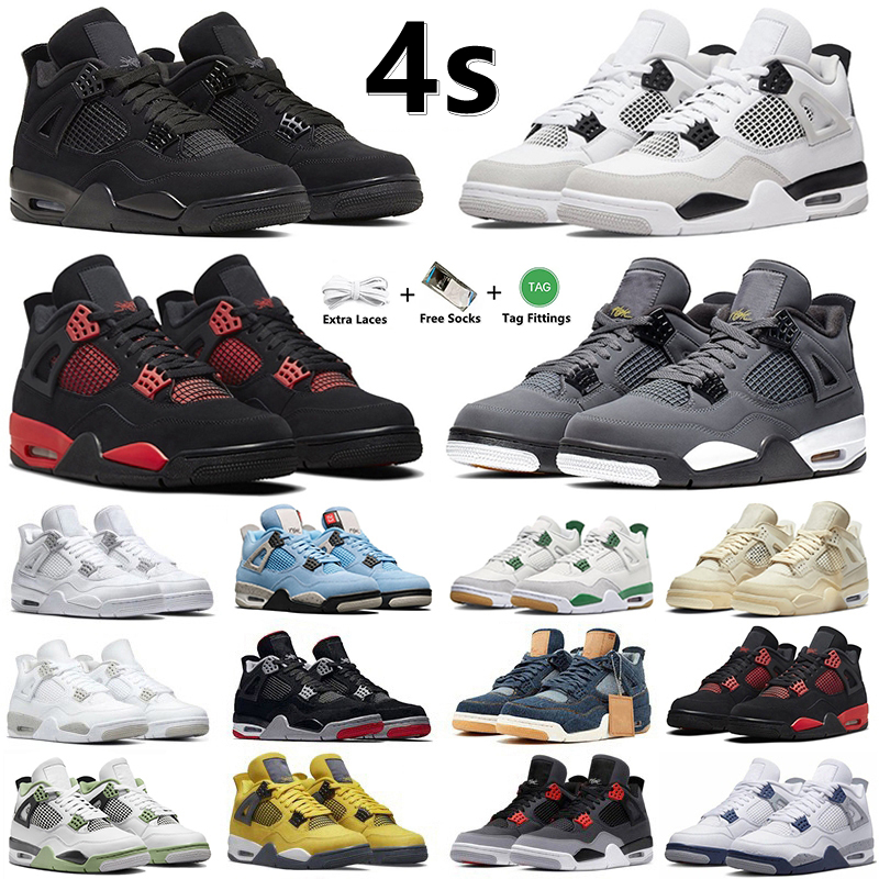 Jumpman 4 4s Men Women BasketBall Shoes Pine Green Military Blue Black Cat Red Thunder White Oreo UNC Thunder Sail Red Cement Seafoam Mens Trainers Sports Sneakers, 45
Jumpman 4 4s Men Women BasketBall Shoes Pine Green Military Blue Black Cat Red Thunder White Oreo UNC Thunder Sail Red Cement Seafoam Mens Trainers Sports Sneakers, 45