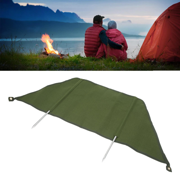 Outdoor Stove Windscreen Portable Canvas Camping Fire Windshield For Picnic Cooking BBQ