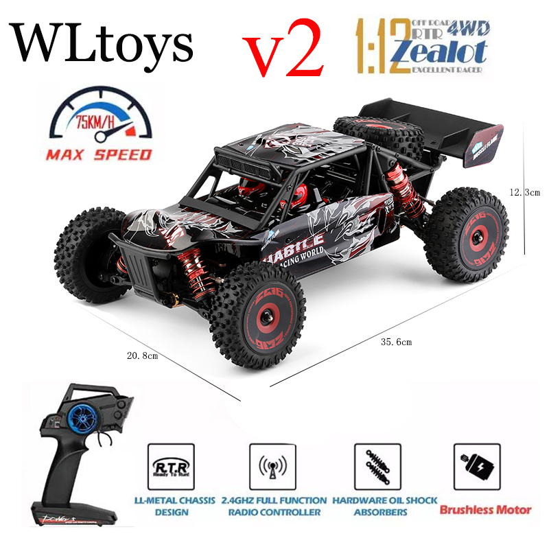 WLtoys RC Car 1:12 124016 4WD 75km/h High-Speed Brushless Motor Off-Road 2.4G Drift Climbing 1/12 RC Racing Cars Child Toy Gifts 
WLtoys RC Car 1:12 124016 4WD 75km/h High-Speed Brushless Motor Off-Road 2.4G Drift Climbing 1/12 RC Racing Cars Child Toy Gifts