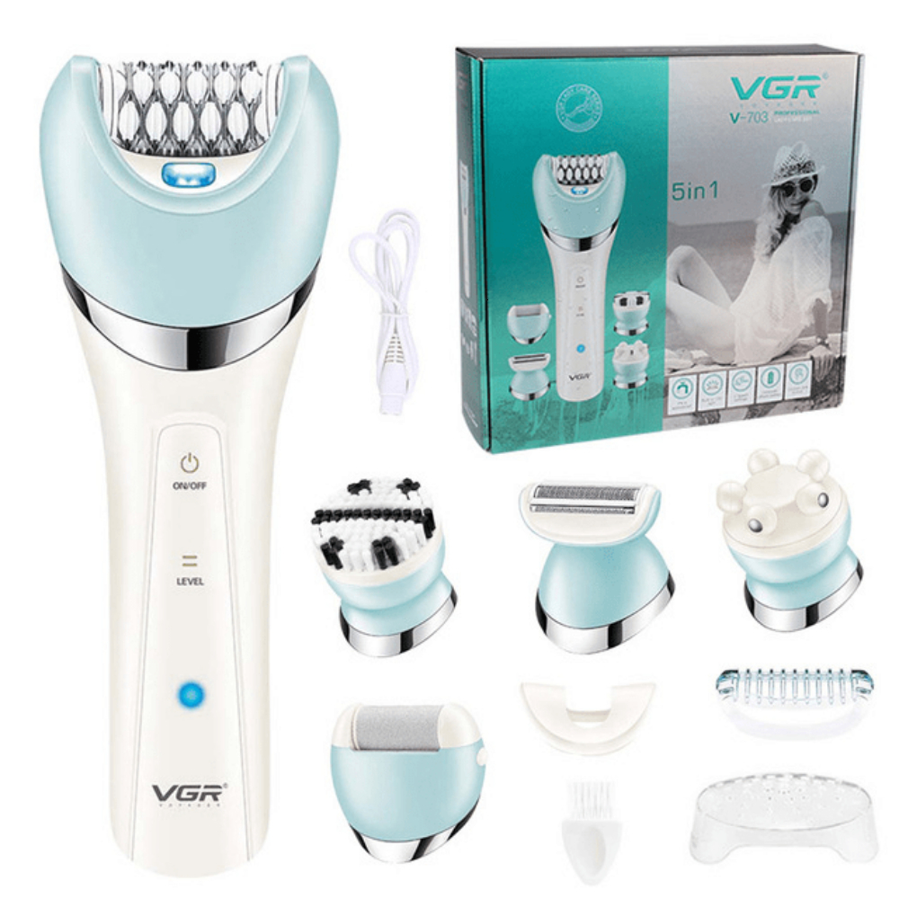 Epilator Epilator 5 In 1 Electric Women Epilator Female Shaver Leg Body Hair Remover Lady Bikini Trimmer Cleaning Massage VGR 703 230428
Epilator Epilator 5 In 1 Electric Women Epilator Female Shaver Leg Body Hair Remover Lady Bikini Trimmer Cleaning Massage VGR 703 230428