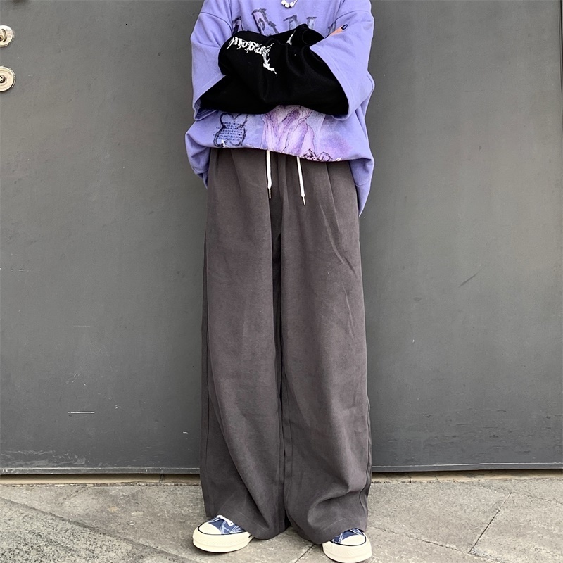 Men's Pants Baggy Men Wide Leg Pants Korean Spring Autumn Solid Color Straight Overalls Casual Trousers Man and Women Bottoms Y2k Clothes 230504