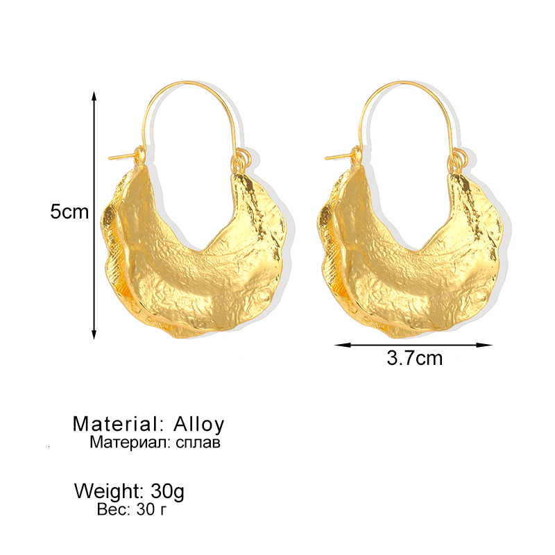 Charm IPARAM Vintage Heavy Metal Alloy Pendant Earrings Women's Gothic Punk Metal Geometric Declaration Pendant Earrings Fashion Jewelry