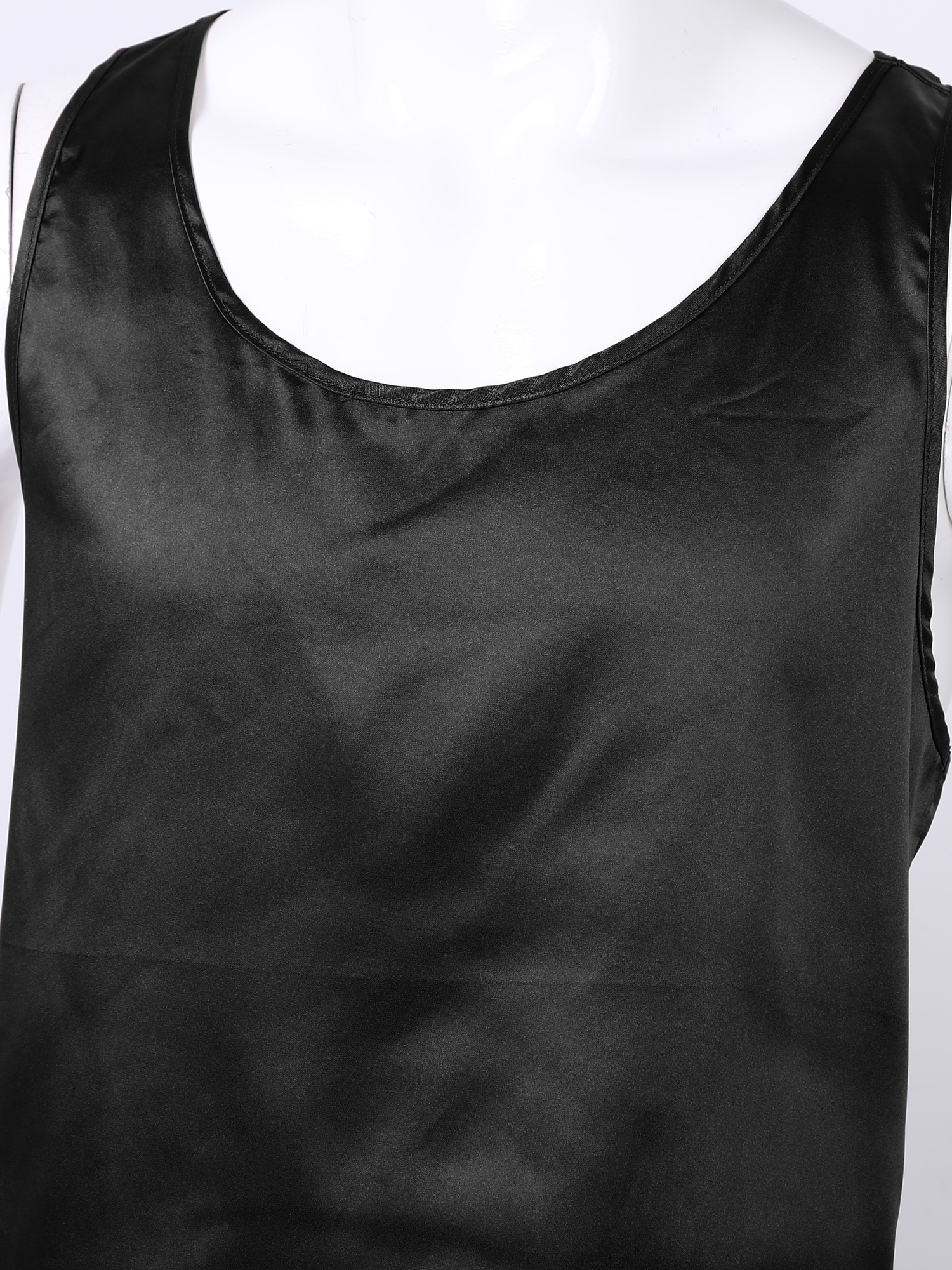 Men's Sleepwear Mens Satin Pajamas Nightwear Sleeveless Tank Top Shorts Sleepwear Nightclothes Summer Nightgown Loungewear for Underwear Sets 230