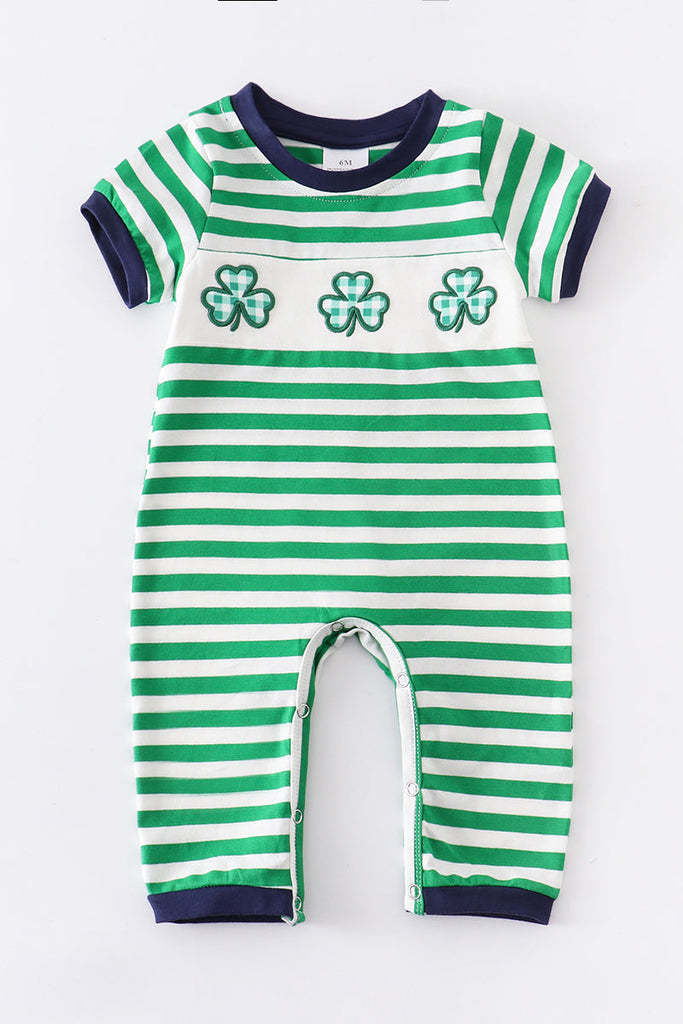 Family Matching Outfits Girlymax St Patrick s Day Sibling Stripe Clover Baby Girls Dress Boys Pants Set Ruffles Romper Smocked Kids Clothing 230504