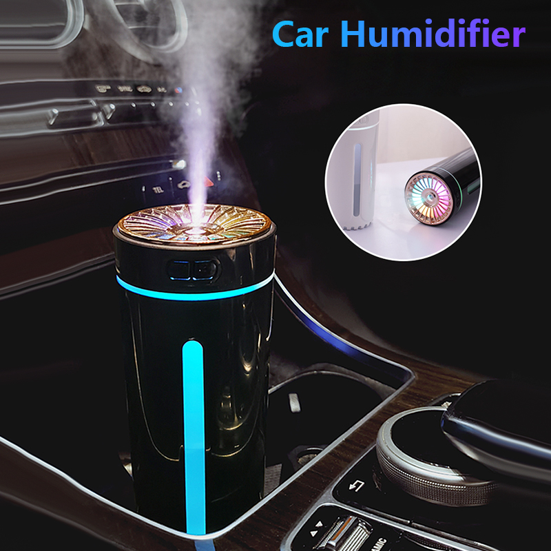 Wireless Car Humidifier Portable 280ML Car Fragrance Humidifier Light Phantom Cup Air Diffuser