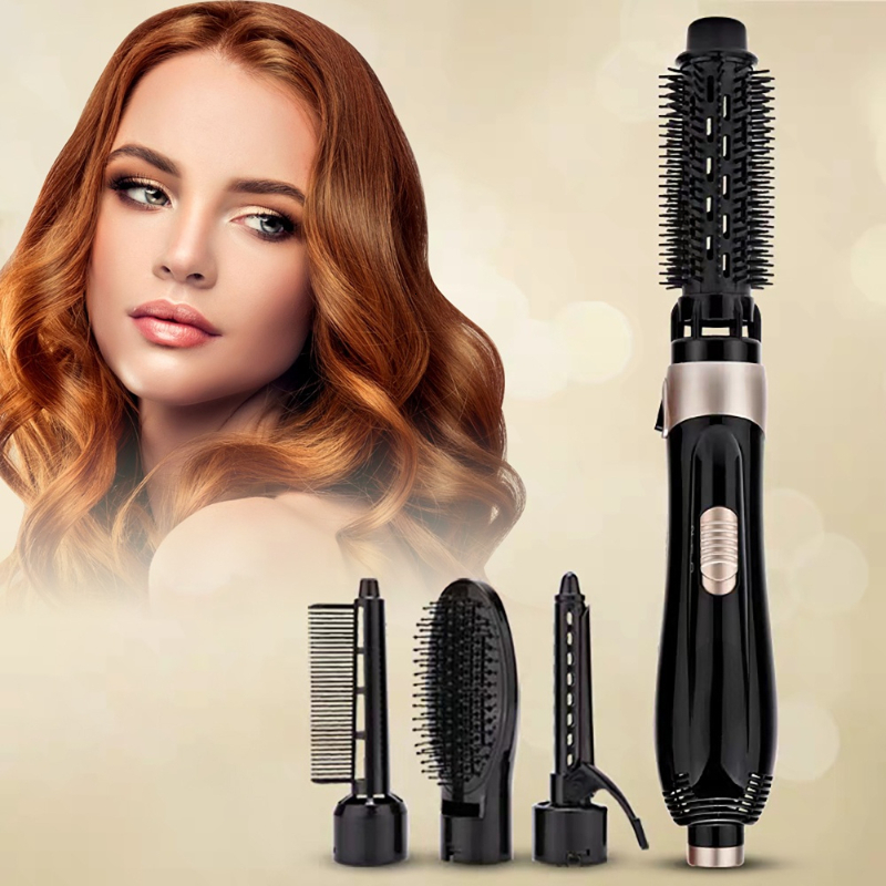 Curling Irons 4 In 1 Multifunction Air Brush Heating Comb Electric Hair Dryer Curler Staightener Rotating Blower Iron Styler 230504