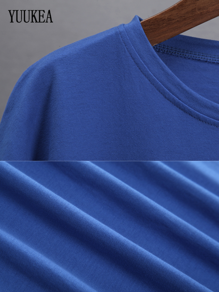 Men's T-Shirts YUUKEA Summer Solid O Neck Short Sleeve T-shirt Men Casual Oversized Trendy Tees Male Streetwear Loose Cotton Simple Base Tops 230