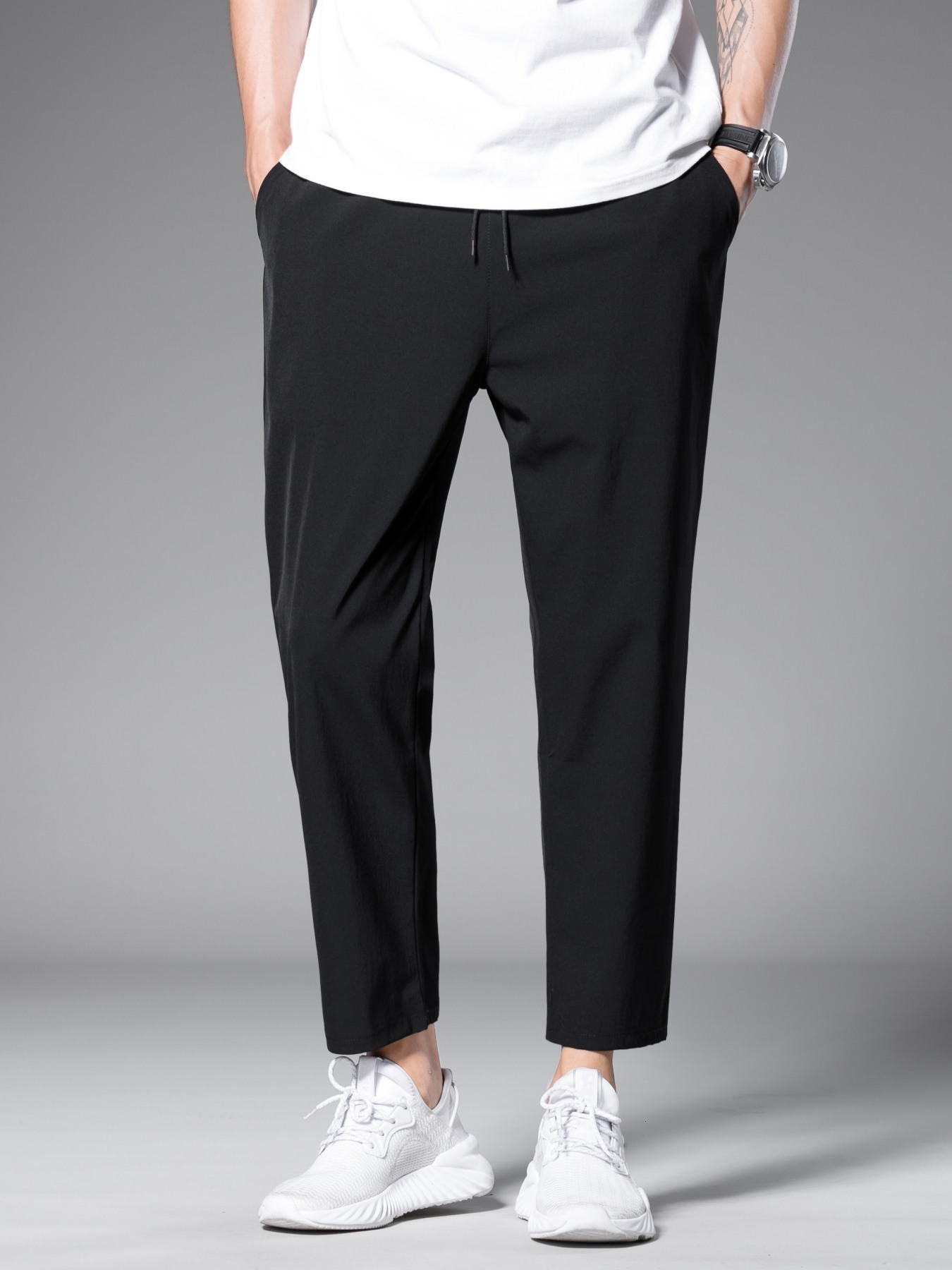 Men's Pants Men Slant Pocket Drawstring Pants 230504