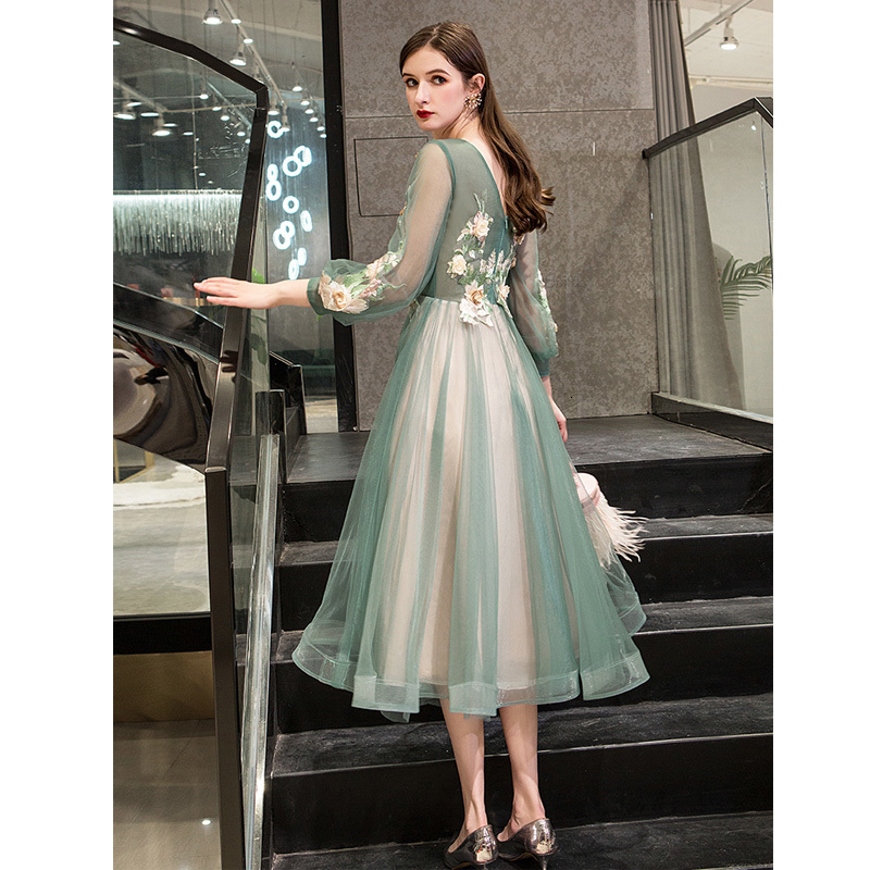 Party Dresses Evening Dress Elegant O-Neck Appliques Plus Size Robe De Soiree Applieus Women Party Night Dresses 230504