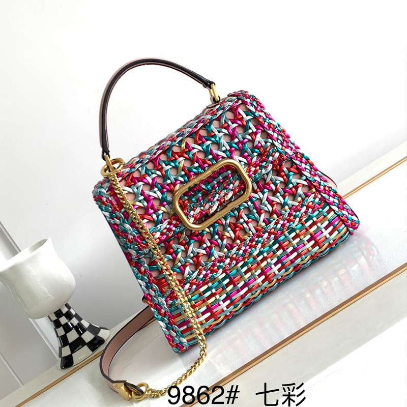 6A Natural Colorful Weaving Totes Bag Trapezoid Handbags Women Hollow-Out Shoulder Bag Fashion Cross Body Bags Genuine Leather Handle Gold Buckle Interior Pocket
6A Natural Colorful Weaving Totes Bag Trapezoid Handbags Women Hollow-Out Shoulder Bag Fashion Cross Body Bags Genuine Leather Handle Gold Buckle Interior Pocket