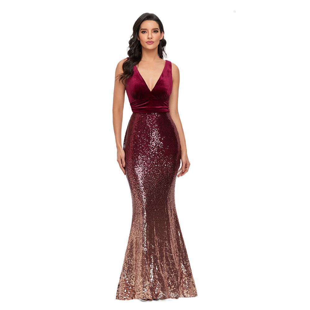 Party Dresses In Stock Evening Dresses Mermaid V-neck Sequins Sparkle Long Turkey Evening Gown Prom Dresses Robe De Soiree 230504