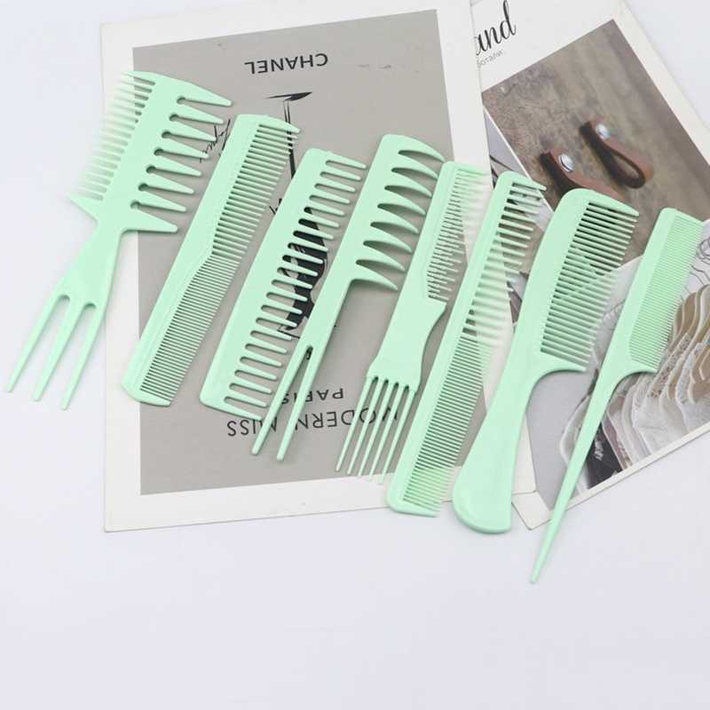 Hair Brushes 9pcs Hair Cutting Comb Barber Hair Styling Combs Wide Fine Teeth Set Anti Static Hairdressing Tool for Men Women Salon Home Use L231225