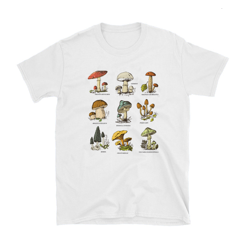 Womens TShirt Vintage Fashion Mushroom Print Oversized T Shirt Egirl Grunge Aesthetic Streetwear Graphic Tees Women Tshirts Cute Tops Clothes 230503
